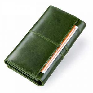 Leather women wallet Green 