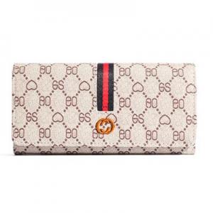 Luxury designer PU leather long wallet for lady