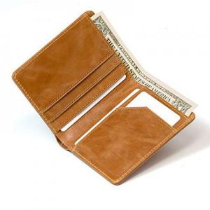 Crazy horse leather card holder  