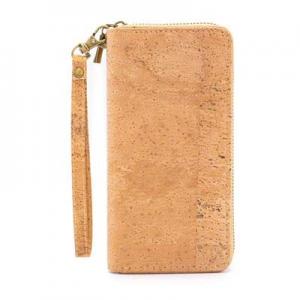 Long zipper cork wallet women