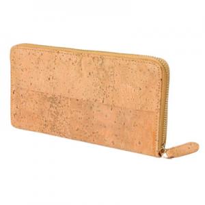 Vegan Cork zipper long wallet